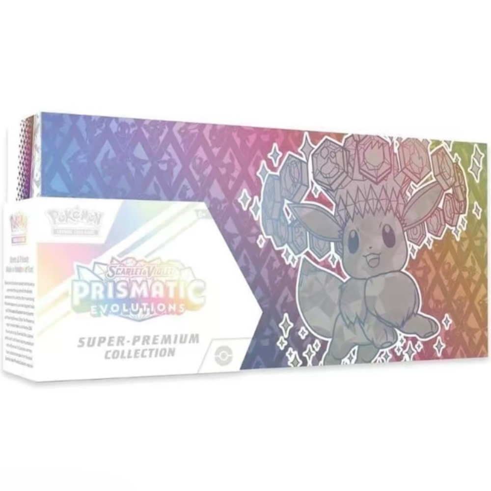 Pokemon Prismatic Evolutions Box with Rainbow Hues
